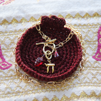 L'chaim Chai and Seven Species Gold Charm Necklace
