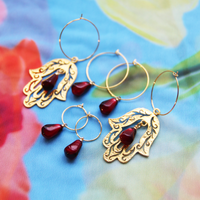 Abundance Gold Pomegranate Seed Hoops (2 sizes)