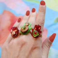 Abundance Ladybug Hamsa Ring