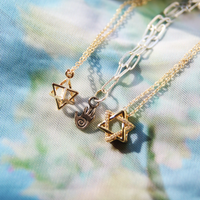 Silver Spiral Mini Hamsa Necklace