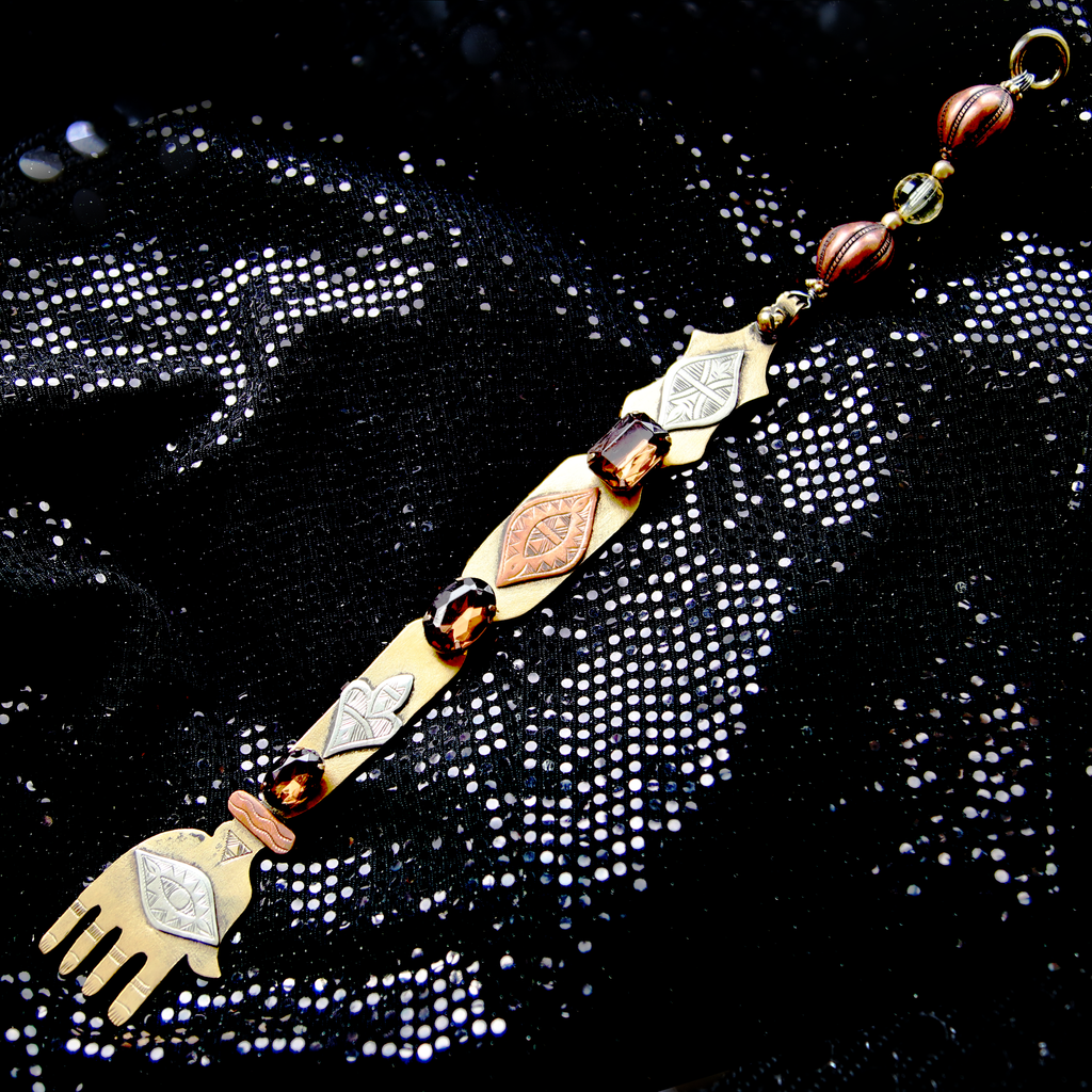 Custom Maghrebi Yad Gemstone Wall Hanging