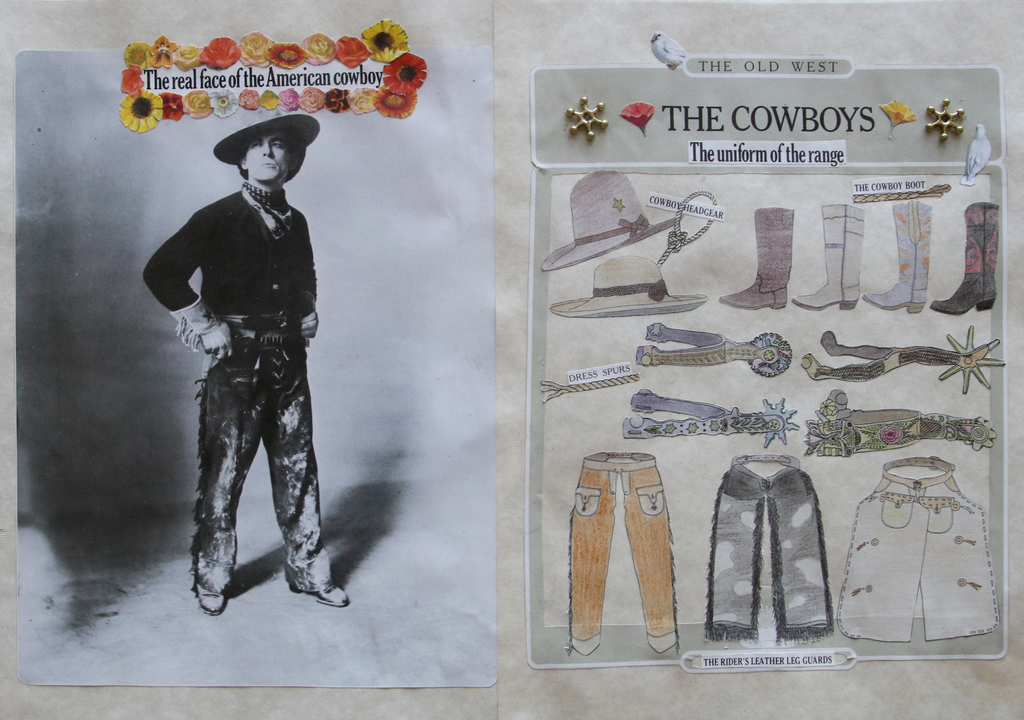 The Real Face of the American Cowboy Dress-Up Analogue Collage