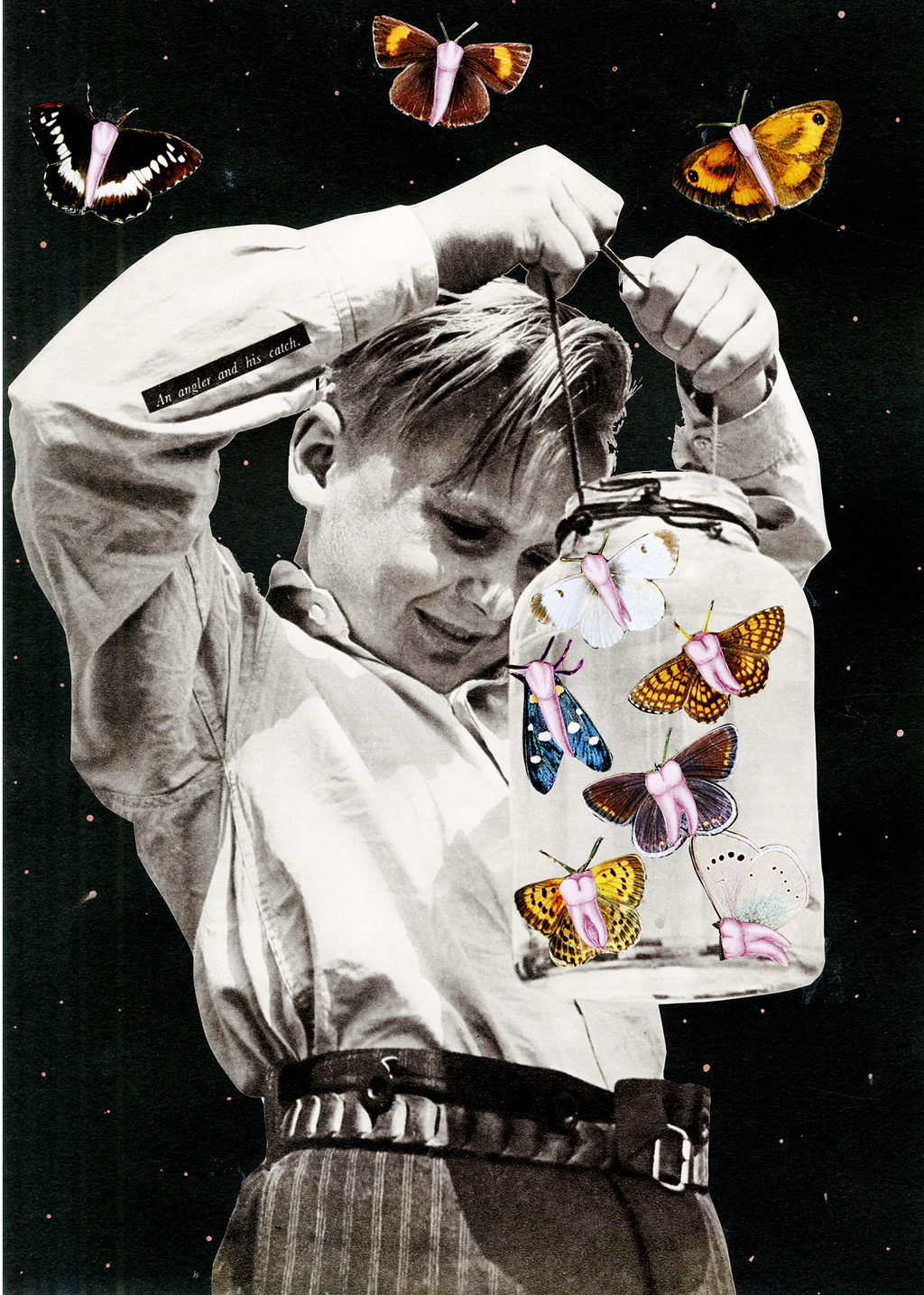 Angler's Catch Analogue Collage