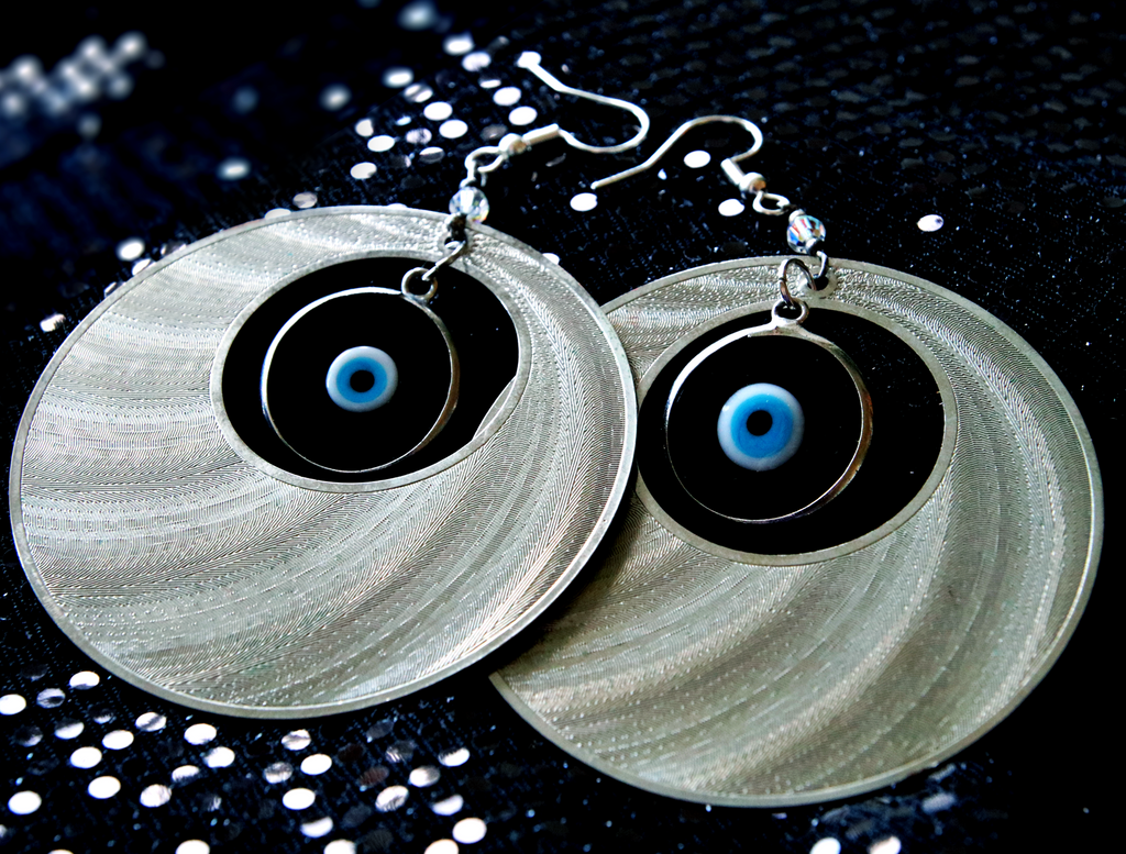 Ayin Hara Reflector Earrings