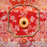 Abundant Harvest Orange Evil Eye Necklace
