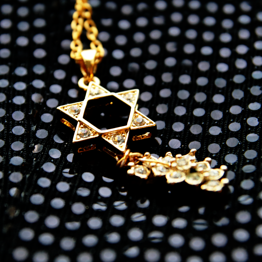Shooting Star of David Necklace